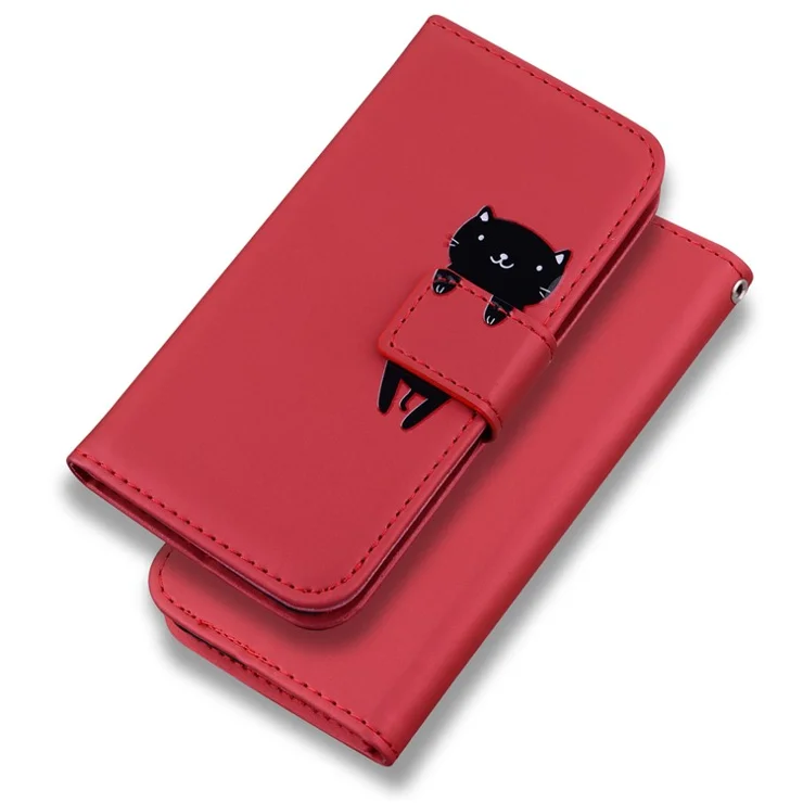 For Xiaomi Redmi Note 12 Pro 5G / Note 12 Pro Speed 5G / Poco X5 Pro 5G Cartoon Animal Pattern Leather Cell Phone Cases - Red