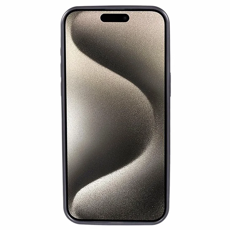 For iPhone 15 Pro Magnetic Case Matte Electroplating TPU Phone Back Shell Compatible with MagSafe - Black
