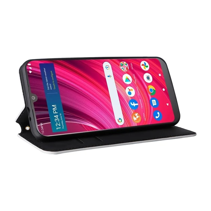 For BLU View 4 / View 2 (2023) Wallet Phone Case Folio PU Leather Cover - Silver