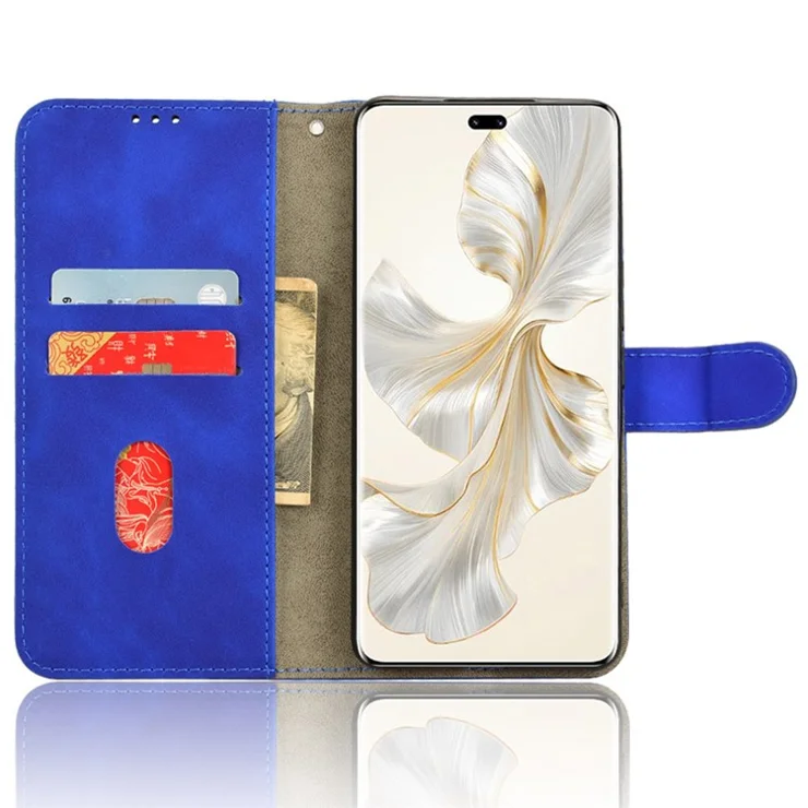 For Honor 100 Pro 5G Phone Case Flip Leather Wallet Stand Folio Cover - Blue