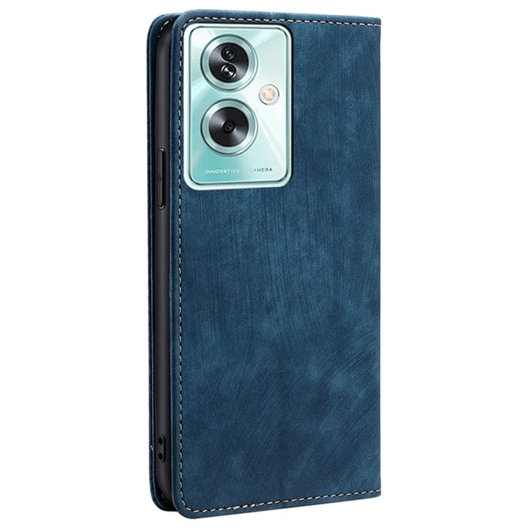 For Oppo A79 5G / A2 5G Case PU Leather RFID Blocking Wallet Phone Cover - Blue