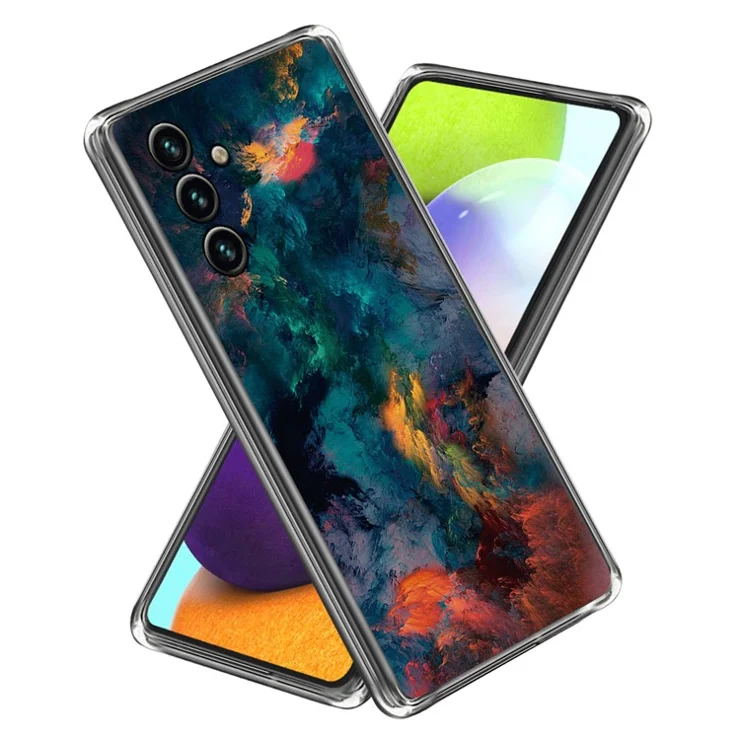 For Samsung Galaxy A15 5G Phone Case Pattern Printing IMD Soft TPU Cover - Rosy Clouds