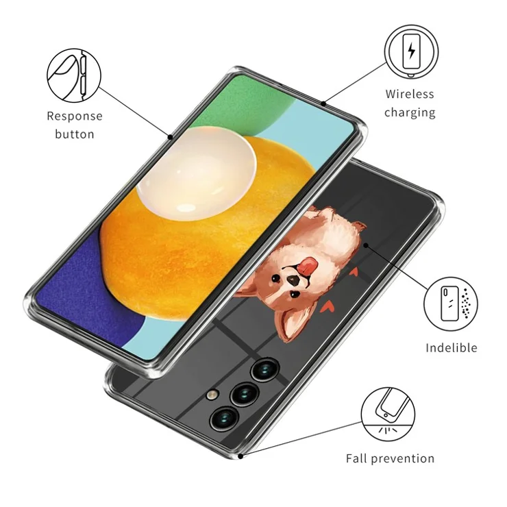 For Samsung Galaxy A05s 4G Cover Pattern Printing Soft TPU Phone Back Case Protector - Dog