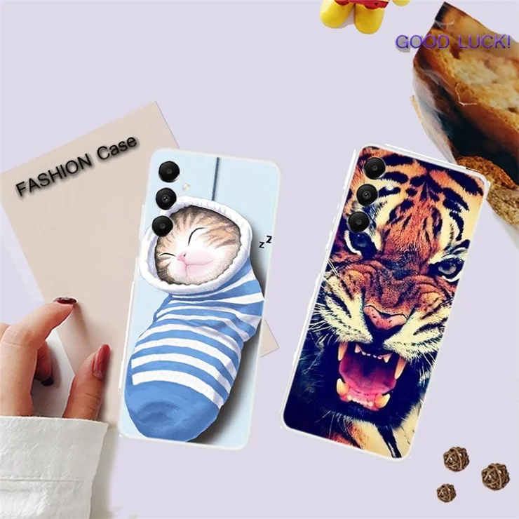 For Samsung Galaxy A05s 4G Case Pattern Printing Soft TPU Phone Back Cover - Tiger
