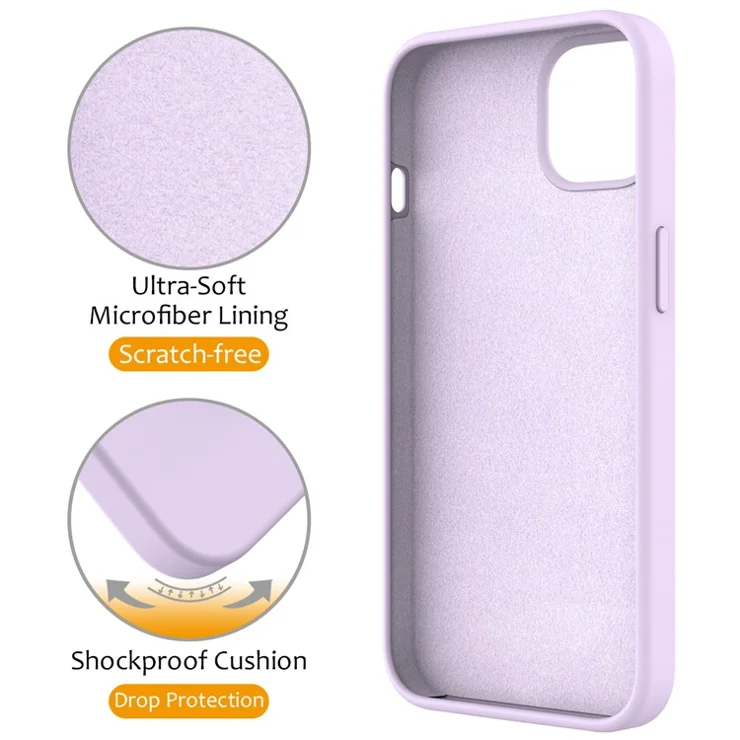 For iPhone 14 Plus Kickstand Case PC + Silicone Phone Cover Compatible with MagSafe - Purple