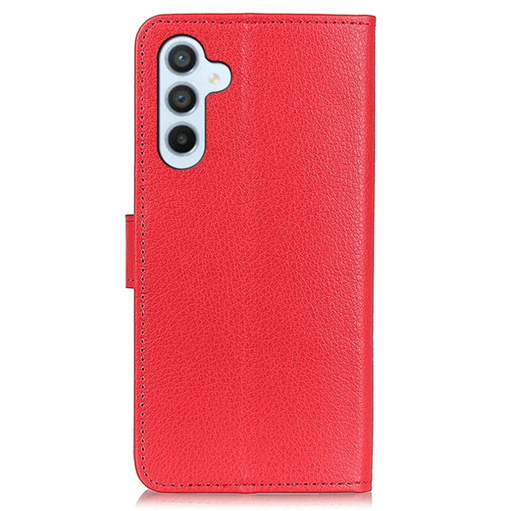 For Samsung Galaxy A35 5G Wallet Case PU Leather Stand Card Slot Protective Phone Cover - Red