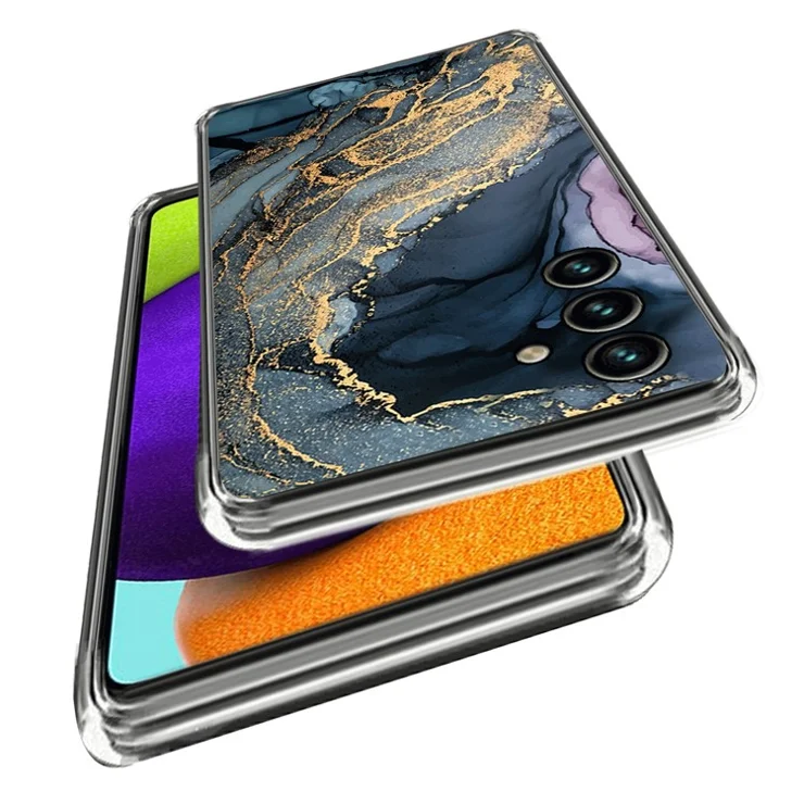 For Samsung Galaxy A15 4G TPU Case IMD Abstract Marble Mobile Phone Cover - Style K