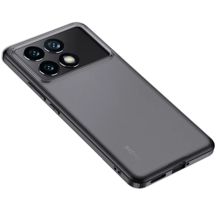 For Xiaomi Redmi K70E 5G / Poco X6 Pro 5G Case Reinforced Corner TPU + PC Phone Back Shell - Matte Black
