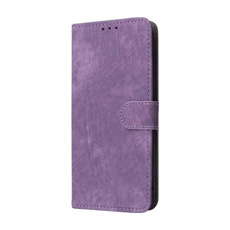 For Motorola ThinkPhone 5G Shockproof Case RFID Blocking PU Leather Phone Cover with Strap - Purple