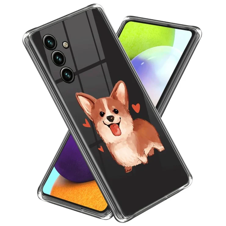 For Samsung Galaxy A55 5G Cell Phone Case Pattern Printing Shockproof TPU Protective Shell - Dog