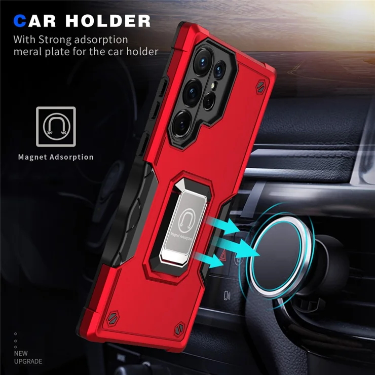 Magnetic Car Note 20 Ultra Car Mount Matt Ring Stand Magnet Car