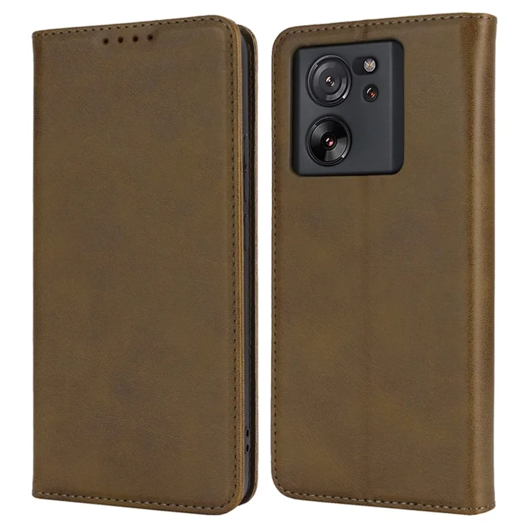 For Xiaomi 13T / 13T Pro / Redmi K60 Ultra Case Strong Magnetic Leather Cover - Dark Green