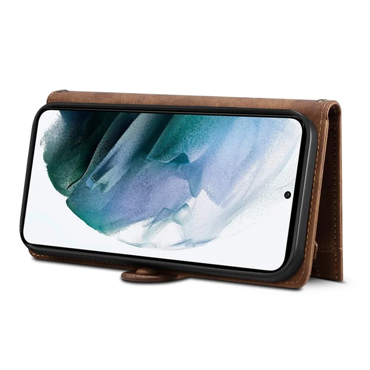 ESEBLE Star Series For Samsung Galaxy A55 5G Case with a Strap Leather Cover Stand - Brown