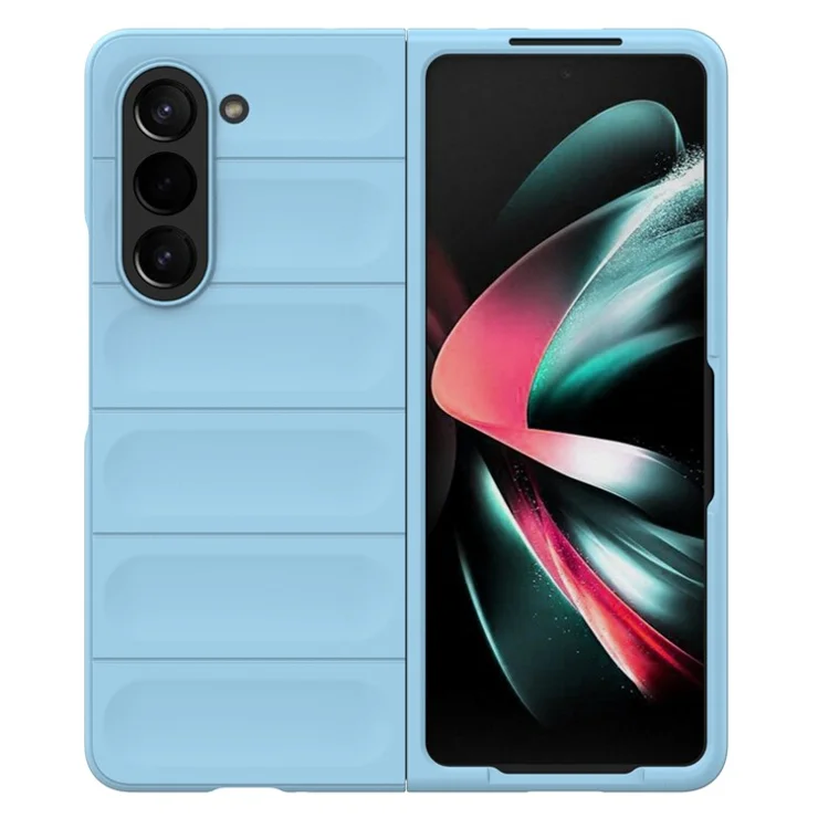 For Samsung Galaxy Z Fold5 5G Phone Case Shockproof Hard PC Back Cover - Baby Blue