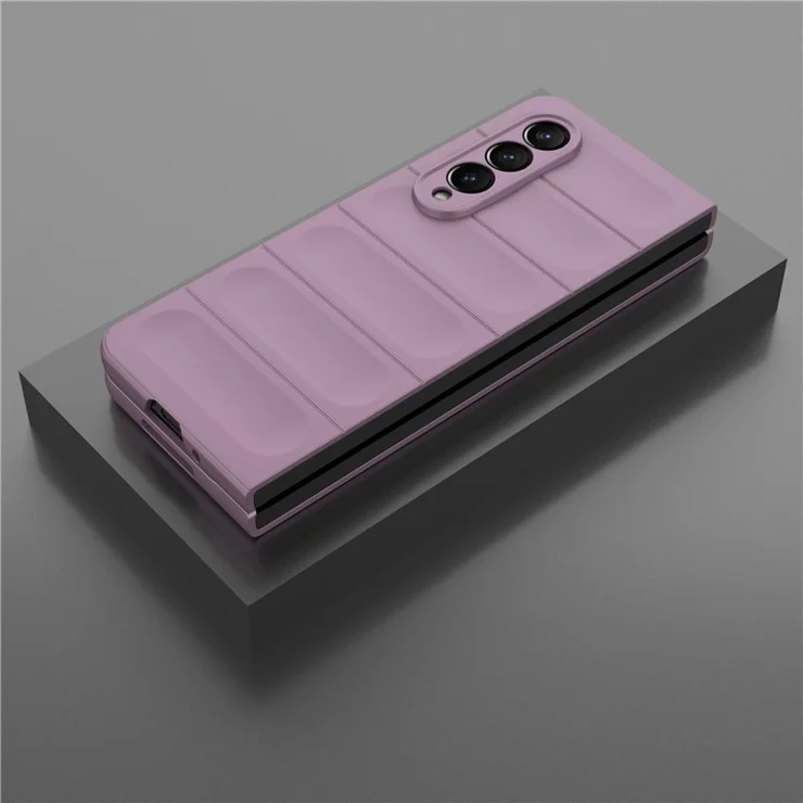 For Samsung Galaxy Z Fold4 5G Phone Case Hard PC Impact Resistant Cover - Light Purple