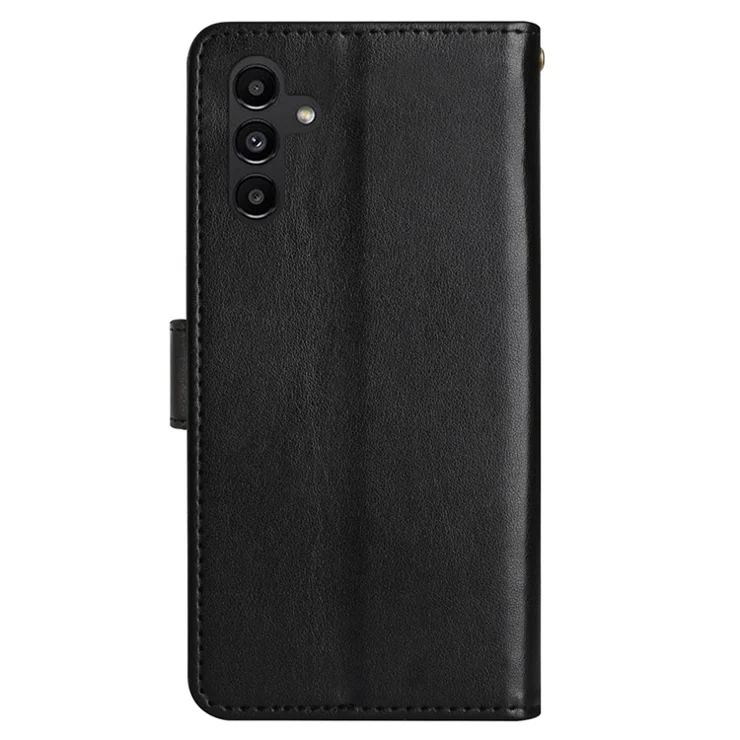 For Samsung Galaxy A55 5G Butterfly Leather Case Phone Cover with Stand Wallet - Black