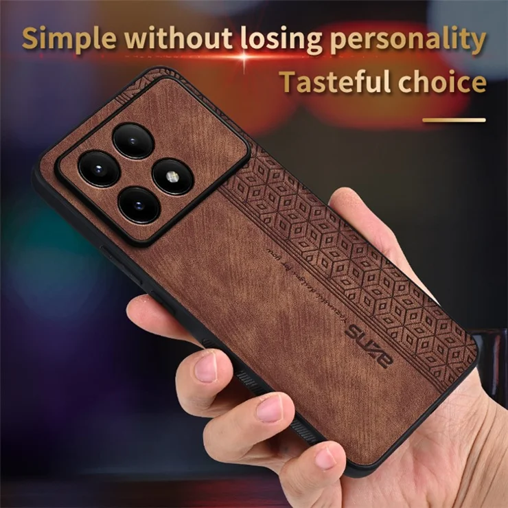 AZNS For Xiaomi Poco F6 Pro 5G / Redmi K70 5G / K70 Pro 5G Phone Case PU Leather+TPU Imprinted Cover - Green