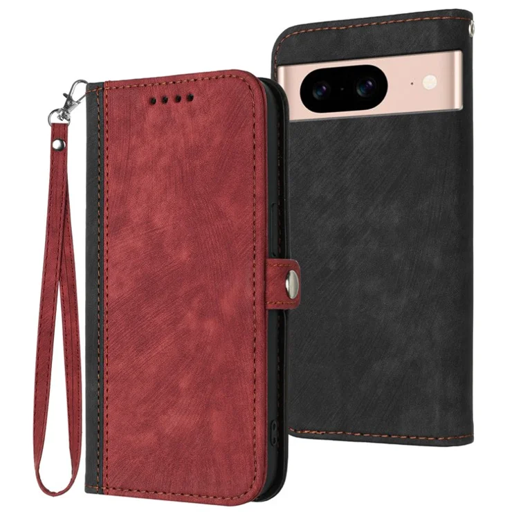 YX0020 For Google Pixel 8a Leather Case Wallet Flip Mobile Phone Cover - Red