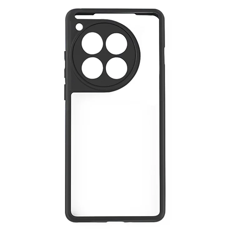 For OnePlus 12 5G Clear Case TPU Frame PC Back Mobile Phone Cover