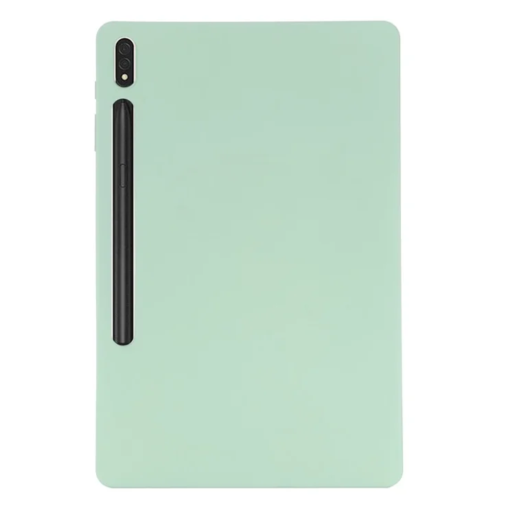 For Samsung Galaxy Tab S9 FE+ Liquid Silicone Case Soft Touch Tablet Cover - Green