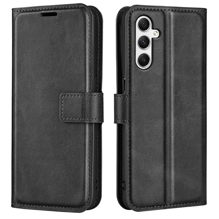 For Samsung Galaxy A35 5G Case Collection Flip Shockproof PU Leather Phone Cover - Black