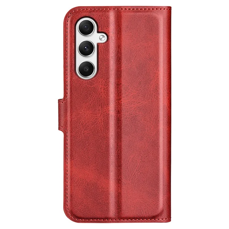 For Samsung Galaxy A35 5G Case Collection Flip Shockproof PU Leather Phone Cover - Red