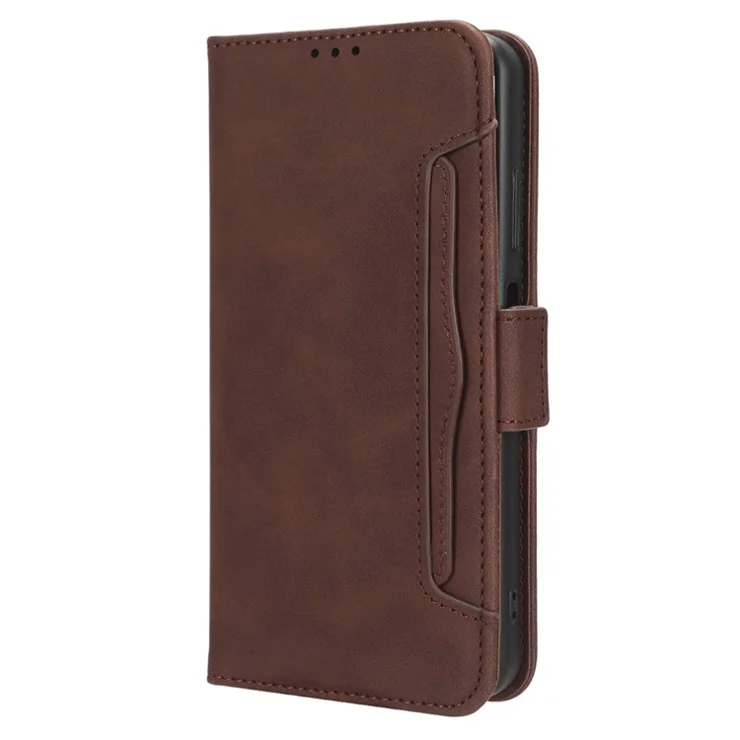 For ZTE nubia Red Magic 9 Pro 5G / 9 Pro+ 5G Wallet Phone Case Card Slots Leather Cover - Brown
