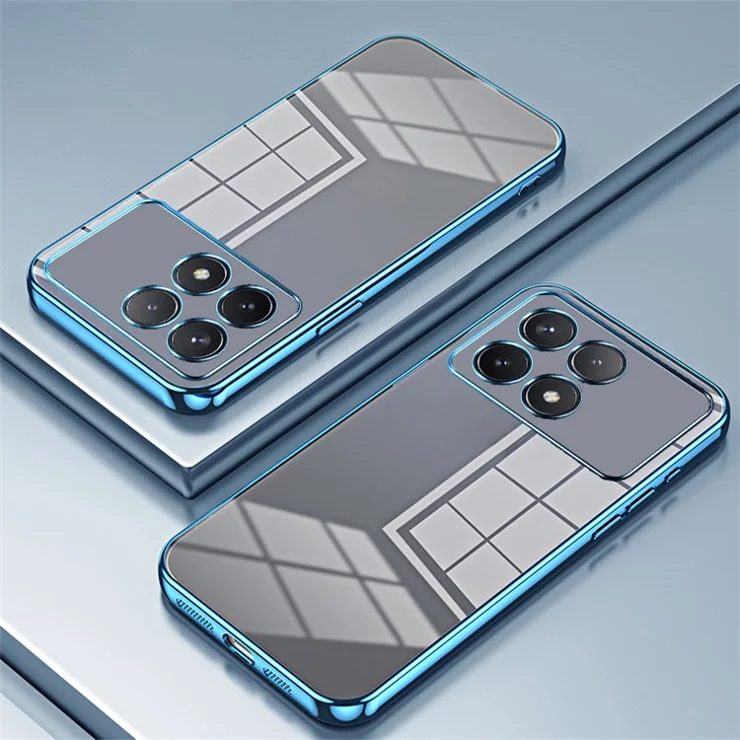 For Xiaomi Poco F6 Pro 5G / Redmi K70 5G / K70 Pro 5G Case Soft TPU Precise Lens Cutout Cell Phone Cover - Blue