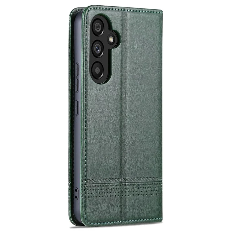 AZNS For Samsung Galaxy A35 5G Wallet Magnetic Phone Cover PU Leather Case - Green