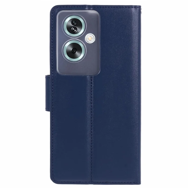 HANMAN Mill Series for Oppo A79 5G / A2 5G Case PU Leather Phone Shell Flip Wallet Cover - Sapphire