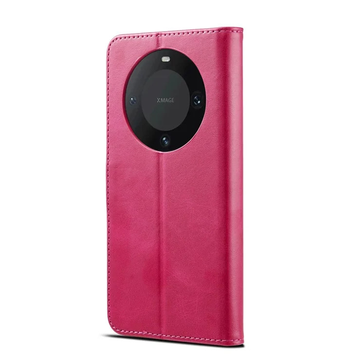 LC.IMEEKE For Honor X50 5G Case Calf Texture PU Leather Stand Wallet Phone Cover - Rose