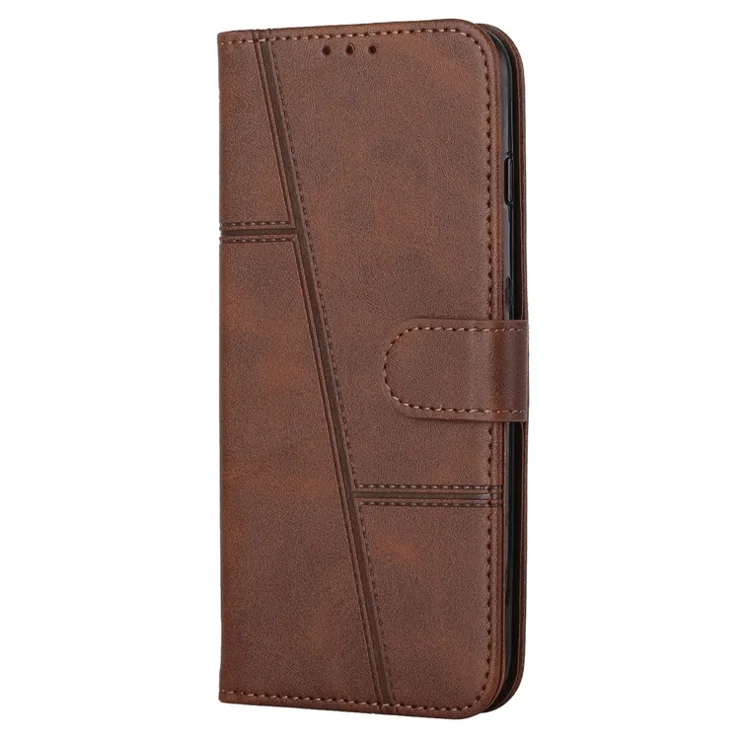 For TECNO Spark Go 2024 4G / Spark 20C / Pop 8 Leather Case Calf Texture Wallet Phone Cover - Brown
