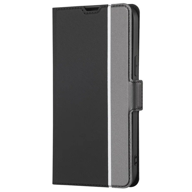 For Samsung Galaxy A15 5G / 4G PU Leather Flip Cover Stand Shockproof Phone Case - Black