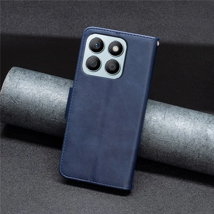 For Honor X8b 4G Phone Case Wallet Stand Flip Leather Cover - Blue