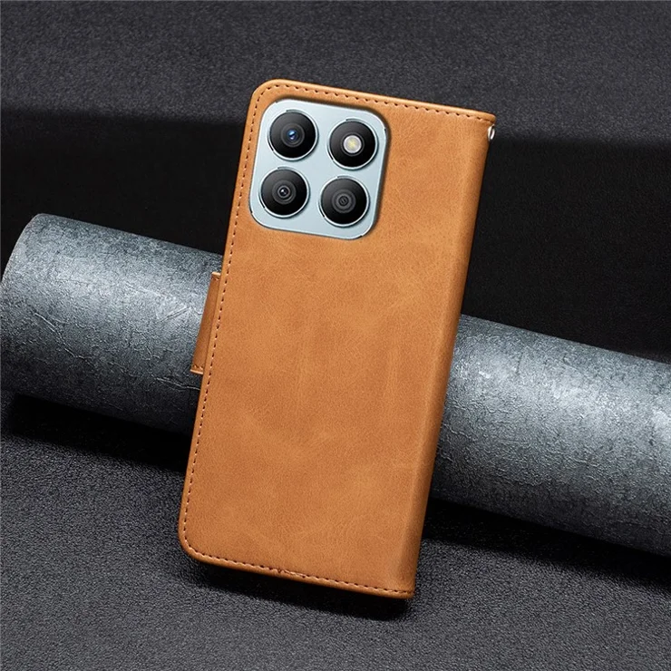 For Honor X8b 4G Phone Case Wallet Stand Flip Leather Cover - Yellow