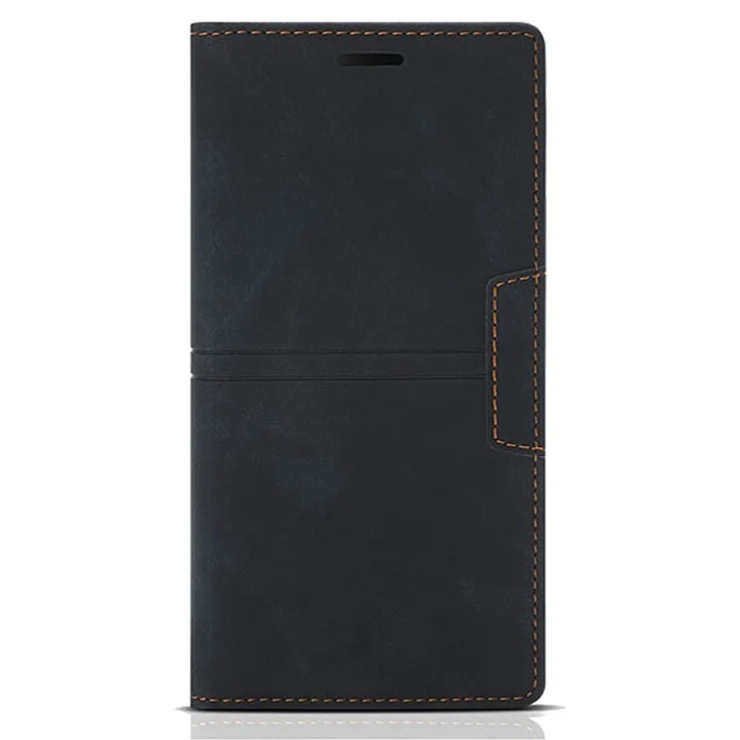 For Samsung Galaxy A35 5G Cell Phone Case Magnetic Auto Closing Flip Stand Wallet Leather Cover - Black