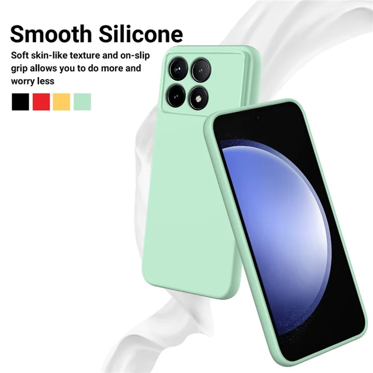 For Xiaomi Redmi K70E 5G / Poco X6 Pro 5G Phone Case Elegant Liquid Silicone Shell - Green