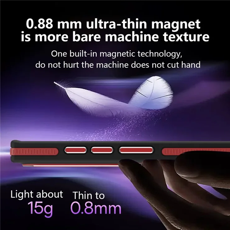 For Samsung Galaxy S23 Ultra Case Slim-Fit TPU+PC Protective Shell Compatible with MagSafe - Black