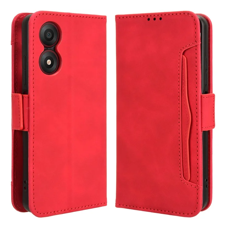 For ZTE Blade A34 Leather Case with Multiple Card Slots Wallet