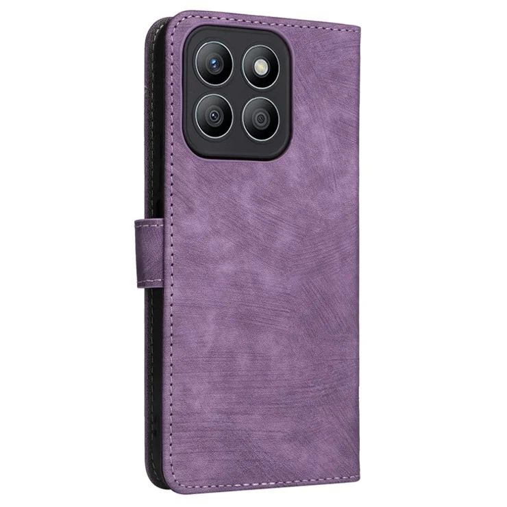 For Honor X8b 4G Wallet Case RFID Blocking Leather Phone Cover - Purple