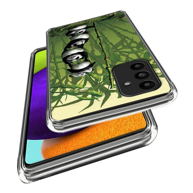 For Samsung Galaxy A15 4G / 5G IMD TPU Case Pattern Printing Phone Cover - Stacking Pandas