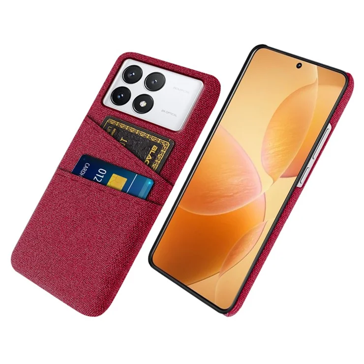 For Xiaomi Redmi K70E 5G / Poco X6 Pro 5G Dual Card Slots Phone Case Protective PC Cover - Red