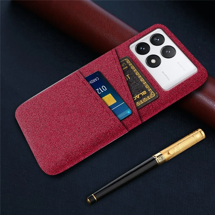 For Xiaomi Redmi K70E 5G / Poco X6 Pro 5G Dual Card Slots Phone Case Protective PC Cover - Red