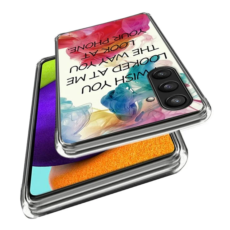 For Samsung Galaxy S24+ TPU Protective Case Art Pattern Printing Phone Cover - Looked at Me