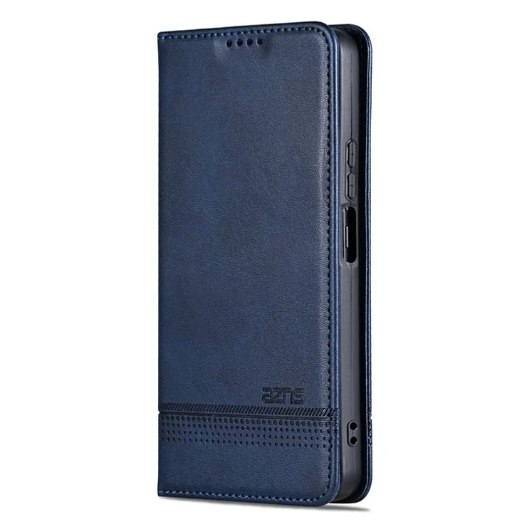 AZNS For Huawei Enjoy 70 4G / nova Y72 4G PU Leather Wallet Case Magnetic Absorption Flip Phone Cover - Blue