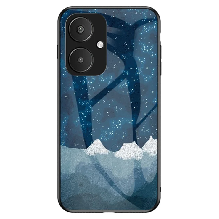 For Xiaomi Redmi 13C 5G / 13R 5G / Poco M6 5G Tempered Glass Phone Case Starry Sky Pattern - Scattering Starry
