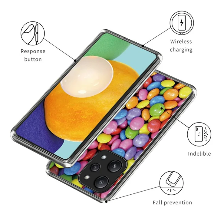 For Xiaomi Redmi 12 5G (Global) Phone Case Pattern Design Flexible TPU Shockproof Shell - Rainbow Candy