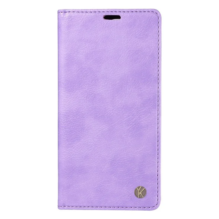 YIKATU YK-006 For Motorola Edge 40 Neo 5G Case Magnetic Flip Folio Leather Wallet Phone Cover - Purple