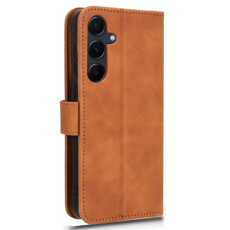 For Samsung Galaxy A35 5G Leather Case Flip Phone Cover with Wallet Stand - Brown