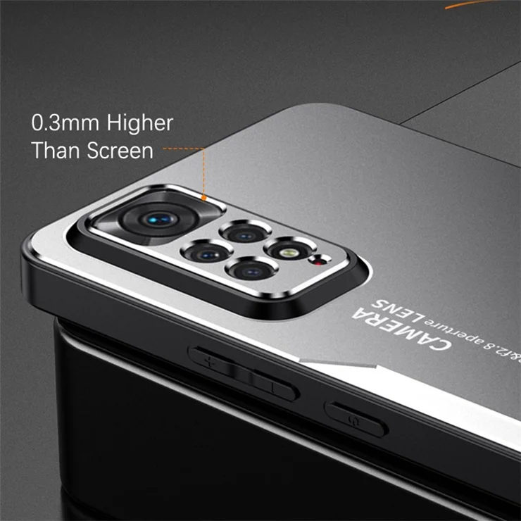 For Xiaomi Redmi Note 11 Pro Case Aluminium Alloy+TPU+PC Airbag Protection Phone Cover - Blue